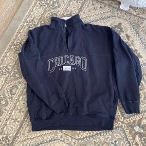 Brandy Melville Quarter Zip Chicago Sweatshirt